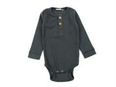 Petit Piao pine green modal placket body